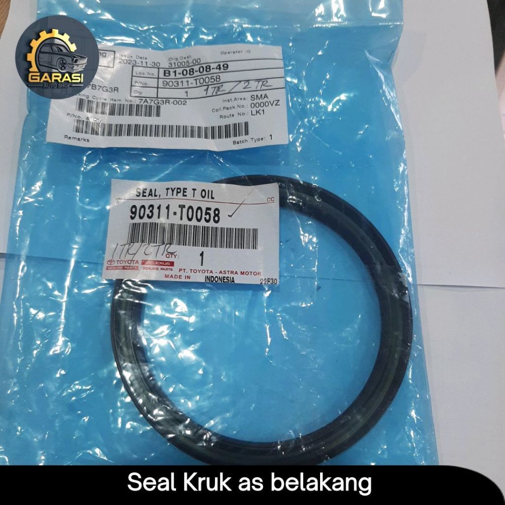 90311-T0058 Seal kruk as belakang inova bensin fortuner bensin lama. asli toyota