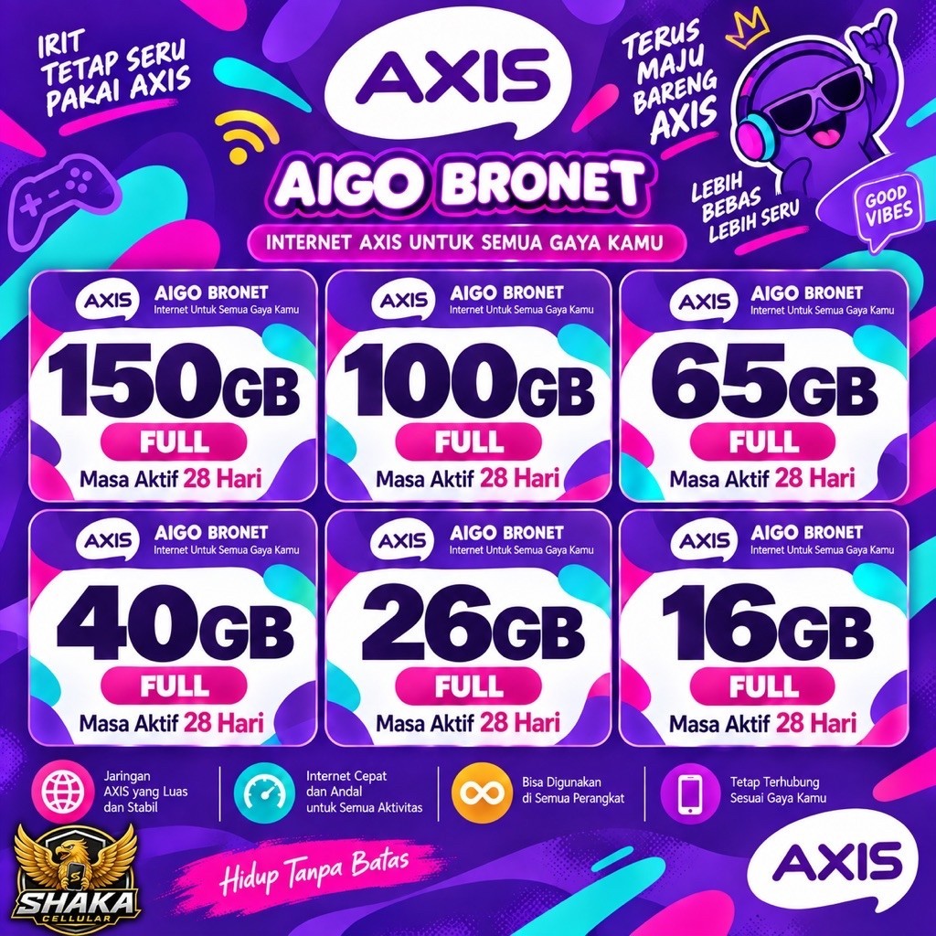 Paket Data axis Aiogo Bronet Bulanan