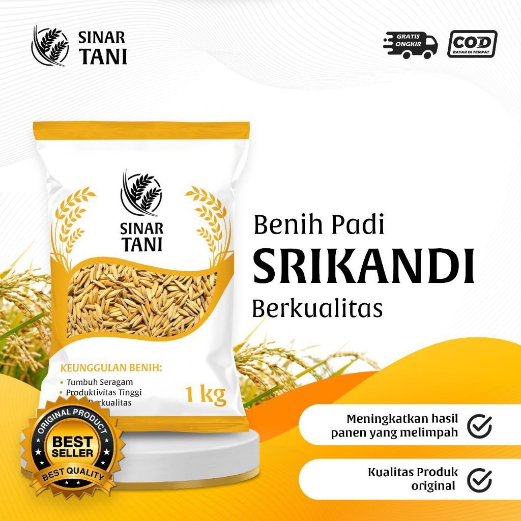 Benih padi bibit padi SRIKANDI kualitas original kemasan 1kg