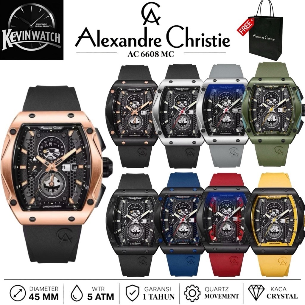BEST SELLER | Jam Tangan Pria Alexandre Christie 6608 AC6608 6608MC (ORIGINAL)
