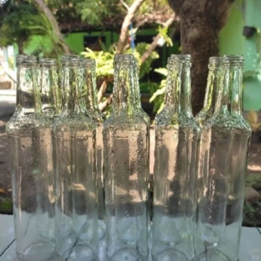 botol kaca sirup Marjan bekas pakai 460 ml