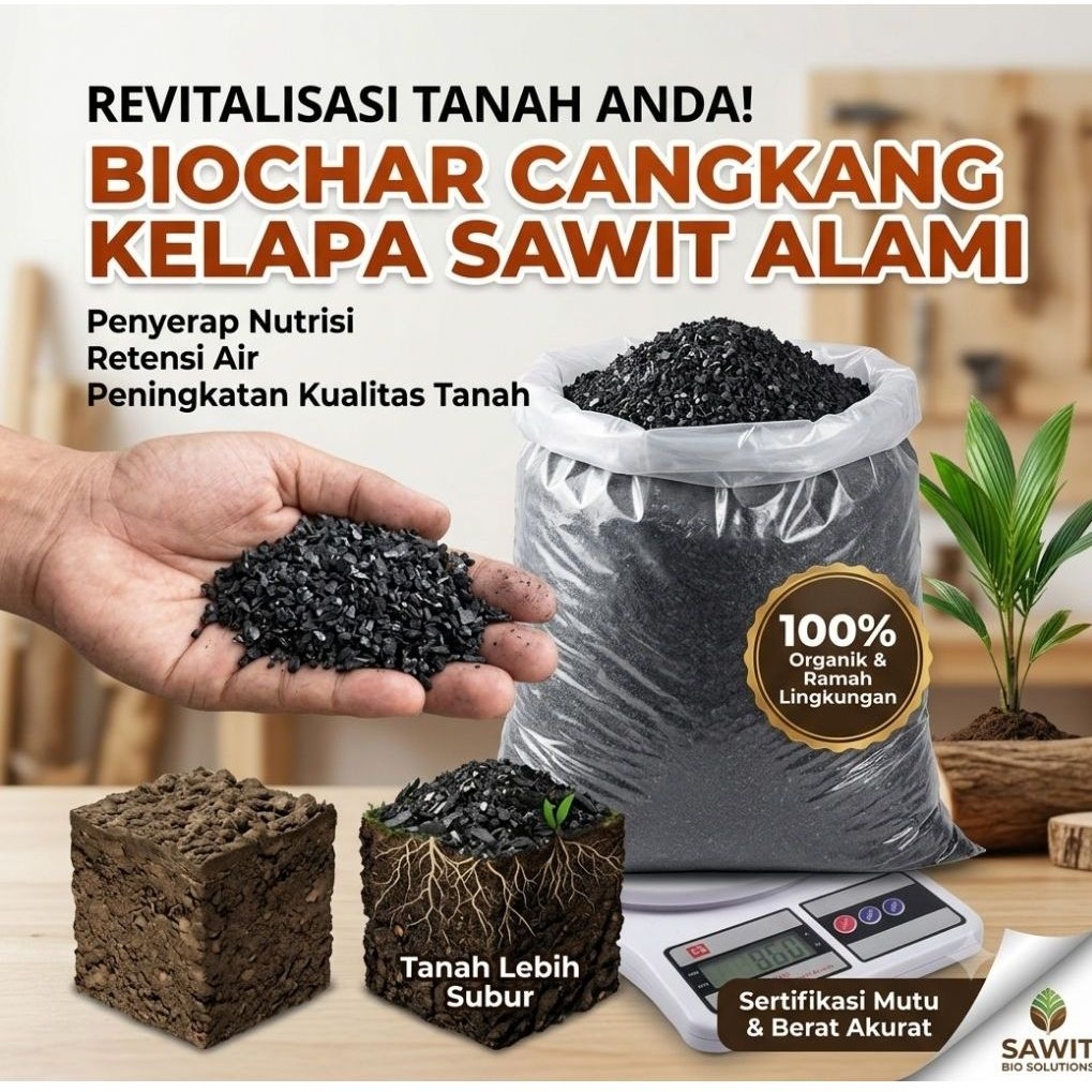 Biochar Cangkang Kelapa Sawit(baru)