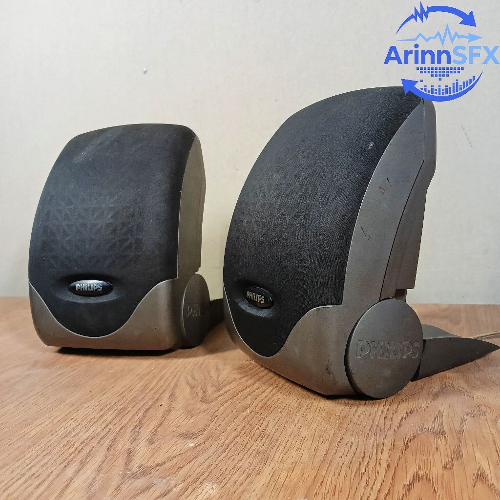 2pcs Speaker satelit Philips 3.5inch bekas normal