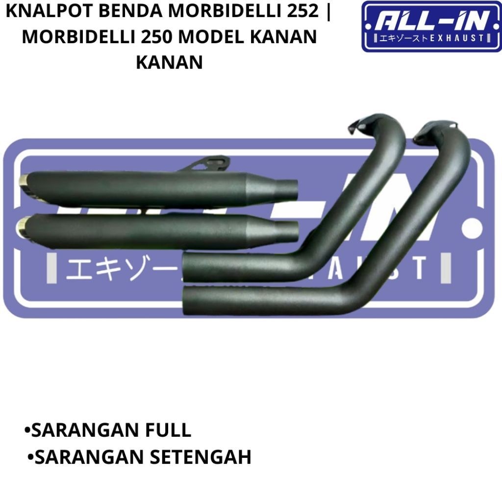 KNALPOT BENDA MORBIDELLI 252 | MORBIDELLI 250 MODEL KANAN KANAN ORIGINAL ALL-IN EXHAUST