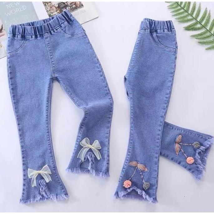 DS275 - JEANS IMPORT ANAK PEREMPUAN 1-10 TAHUN CELANA PANJANG JEANS ANAK CEWEK Bahan Premium Size 16