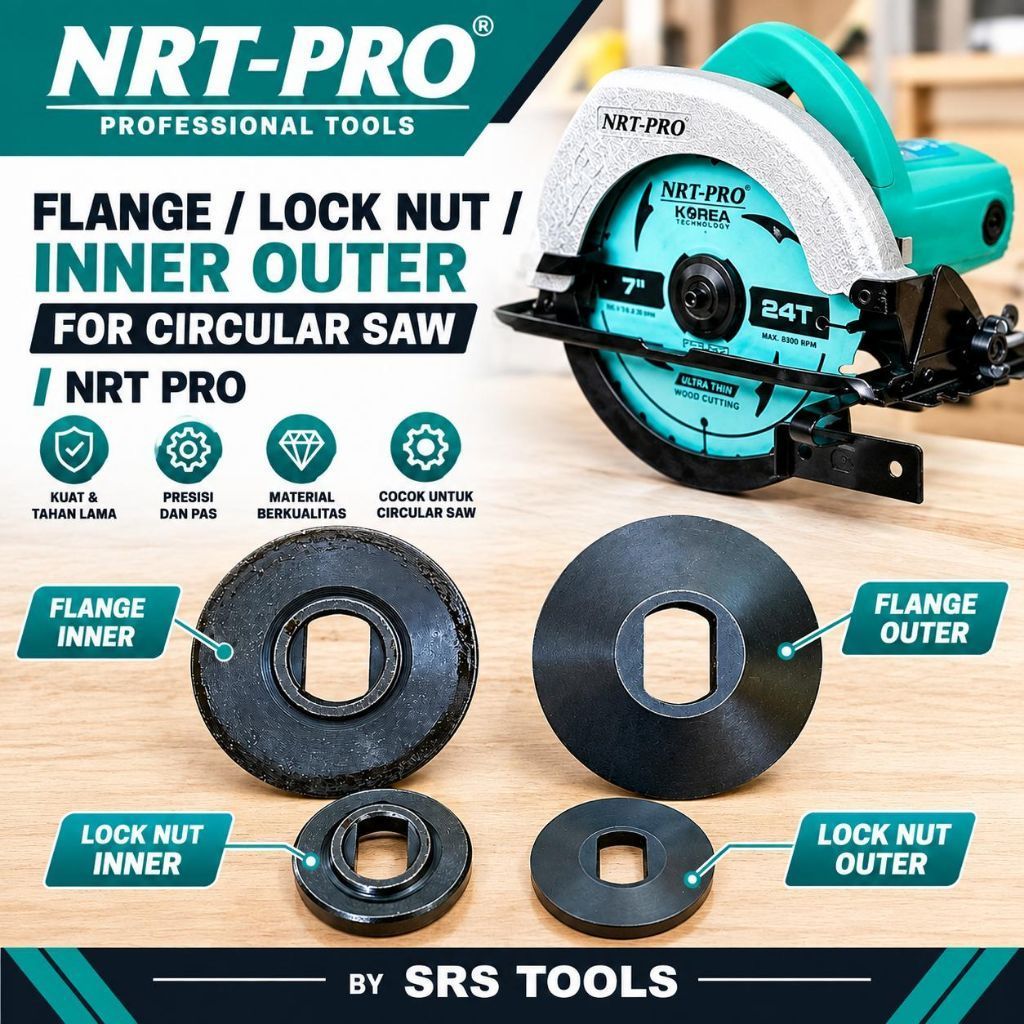 NRT PRO Flange Circular Saw / Mur Mesin Gergaji  / Inner Outer / Lock Nut Circular Saw