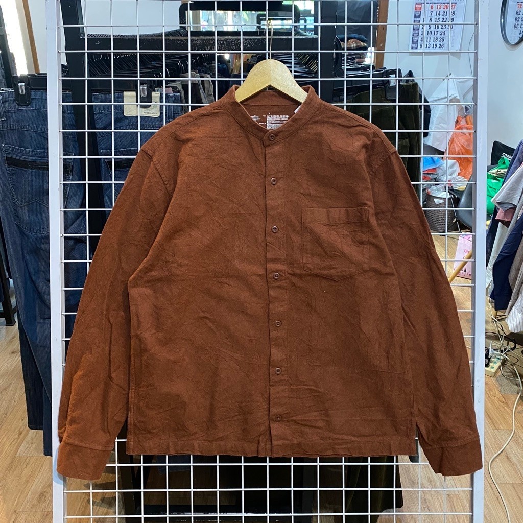 Muji Basic Rust Flannel Shirts #Fl1726