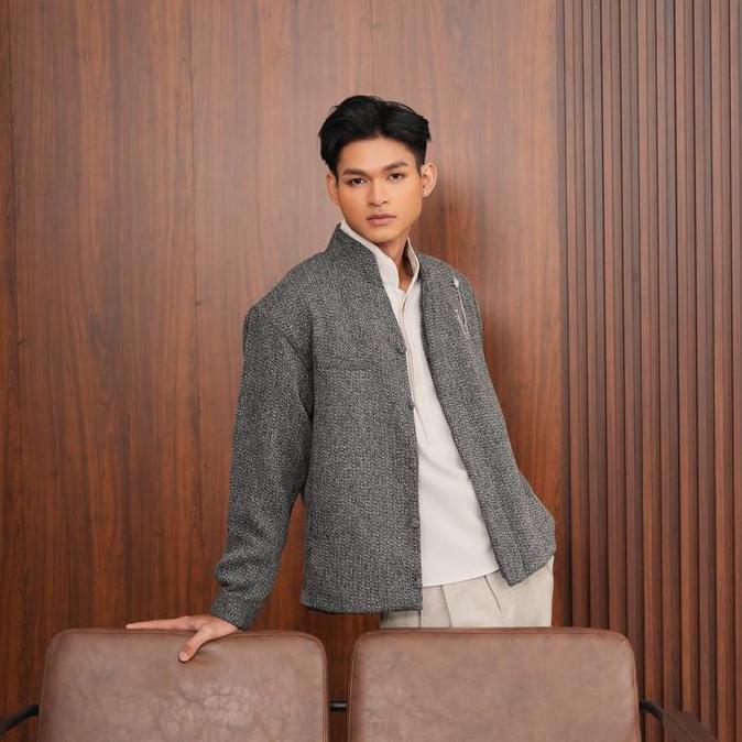 HANEUM - Raden Outer - Jaket Beskap BOXY Pria Formal Casual