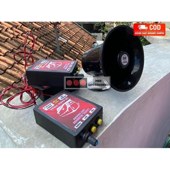 TERBARU Klakson Telolet Basuri Elektrik 2 tombol dengan 50 Nada Untuk Semua Jenis Kendaraan Tanpa pe