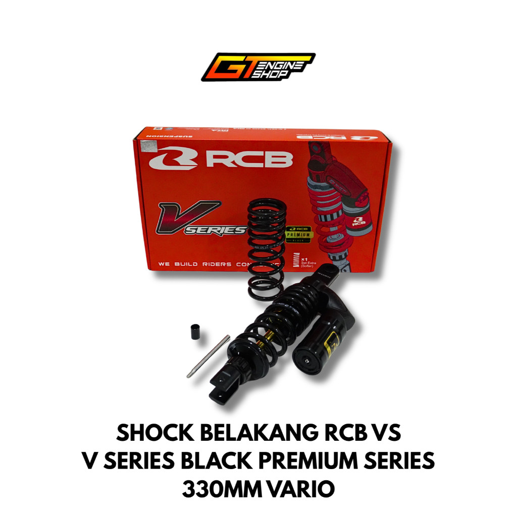 SHOCK BELAKANG RCB VS V SERIES BLACK PREMIUM SERIES 330MM SINGLE CLICK SHOCKBREAKER VARIO BEAT
