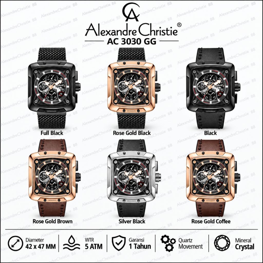 Jam Tangan Pria Alexandre Christie 3030 AC 3030 AC3030 MC | Original
