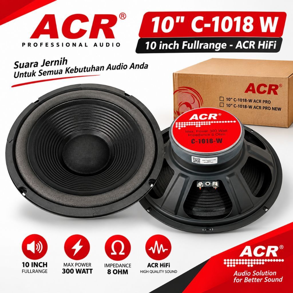 Speaker ACR 10 inch Fullrange 10" C-1018 W 10 inch Fullrange - ACR HiFi