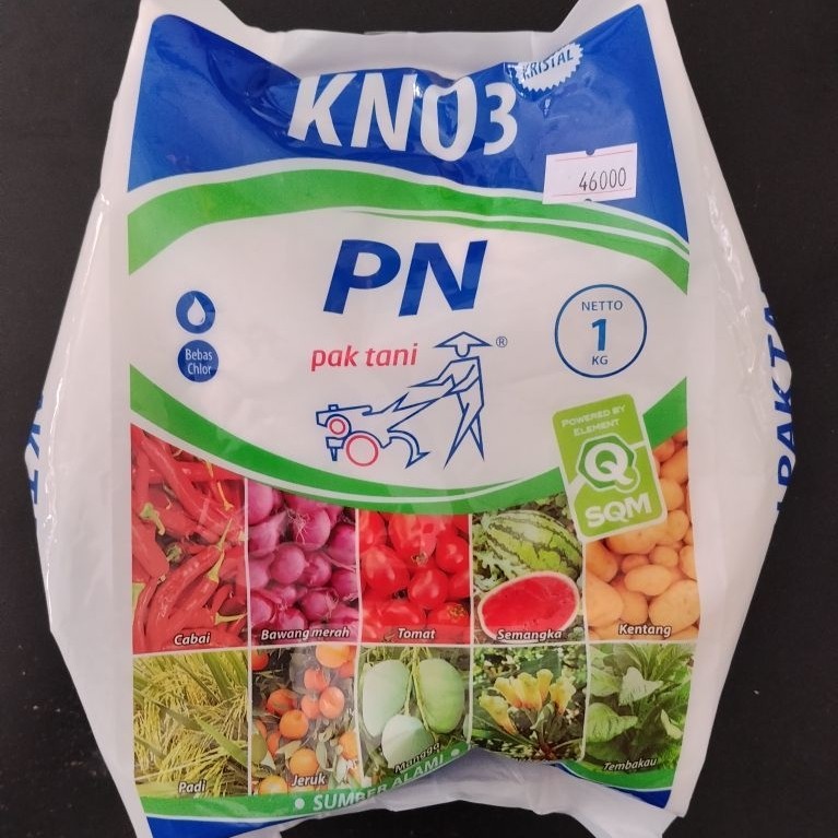 Pupuk KNO3 kno3 putih Kristal PN Kristal Pak tani butiran 1 kg