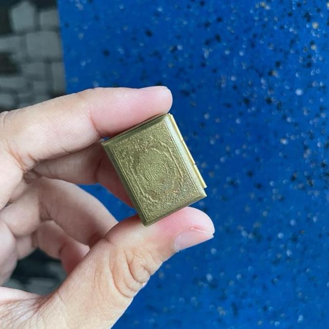 Al - Quran Stambul Tinta Emas Mini Wadah Kuningan