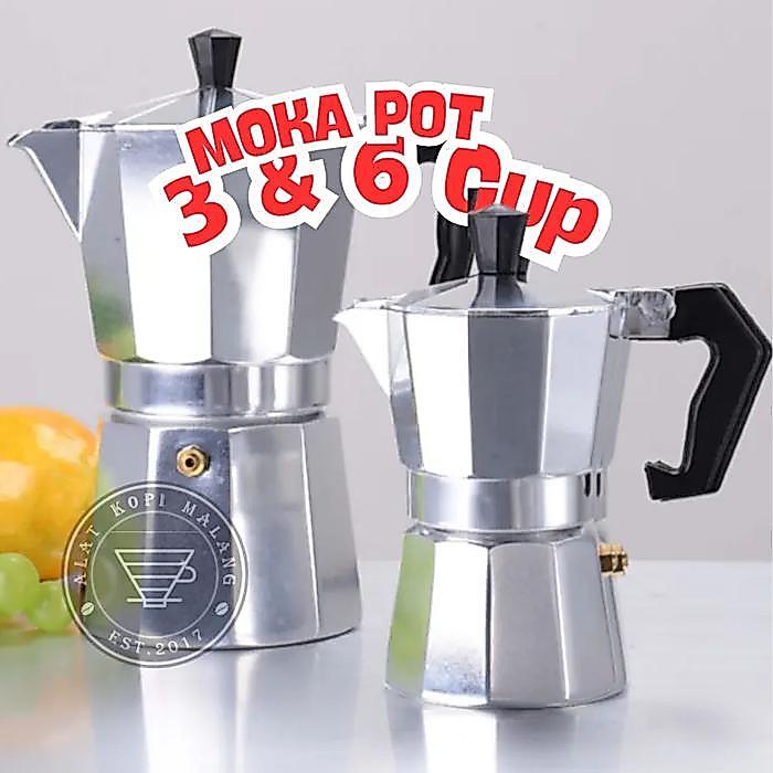 Moka pot 3 dan 6 cup Espresso Maker