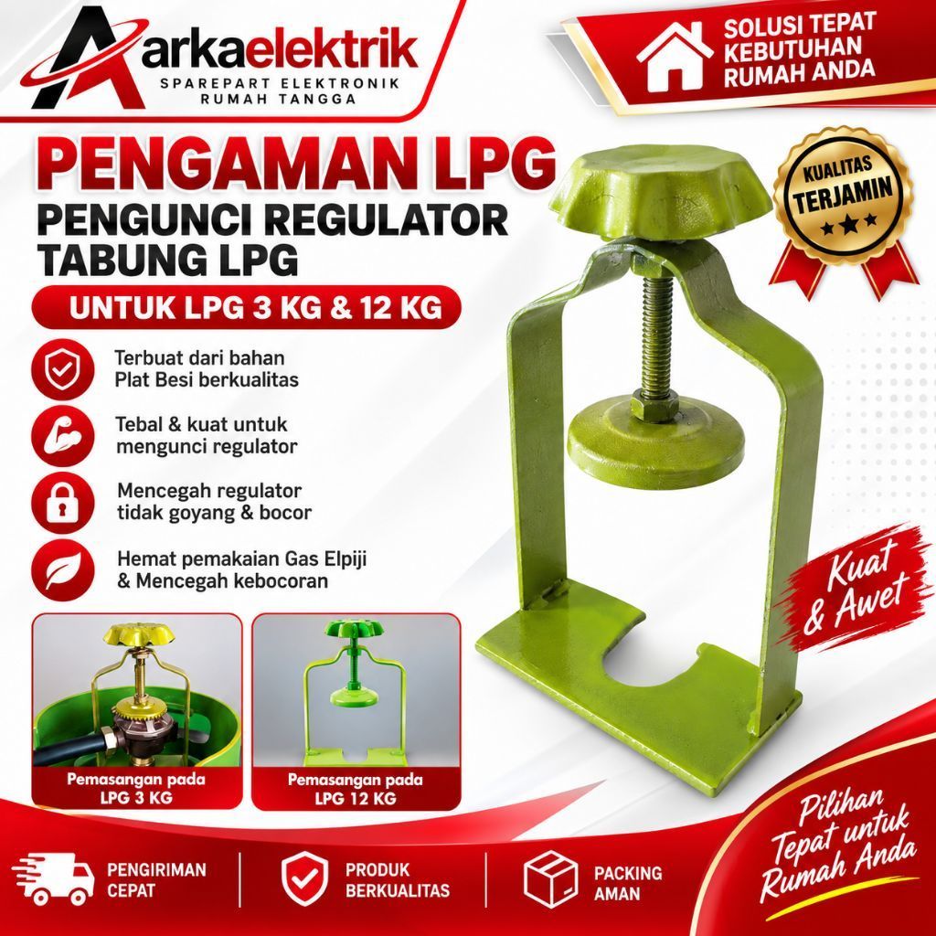 Pengaman regulator gas LPG 3kg&12kg