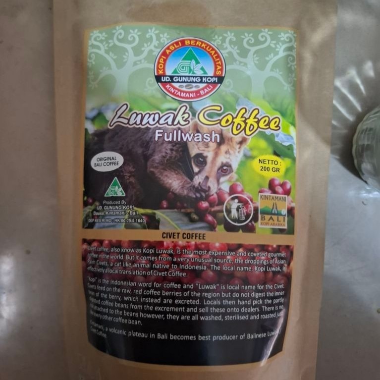kopi luwak asli bali kintamani