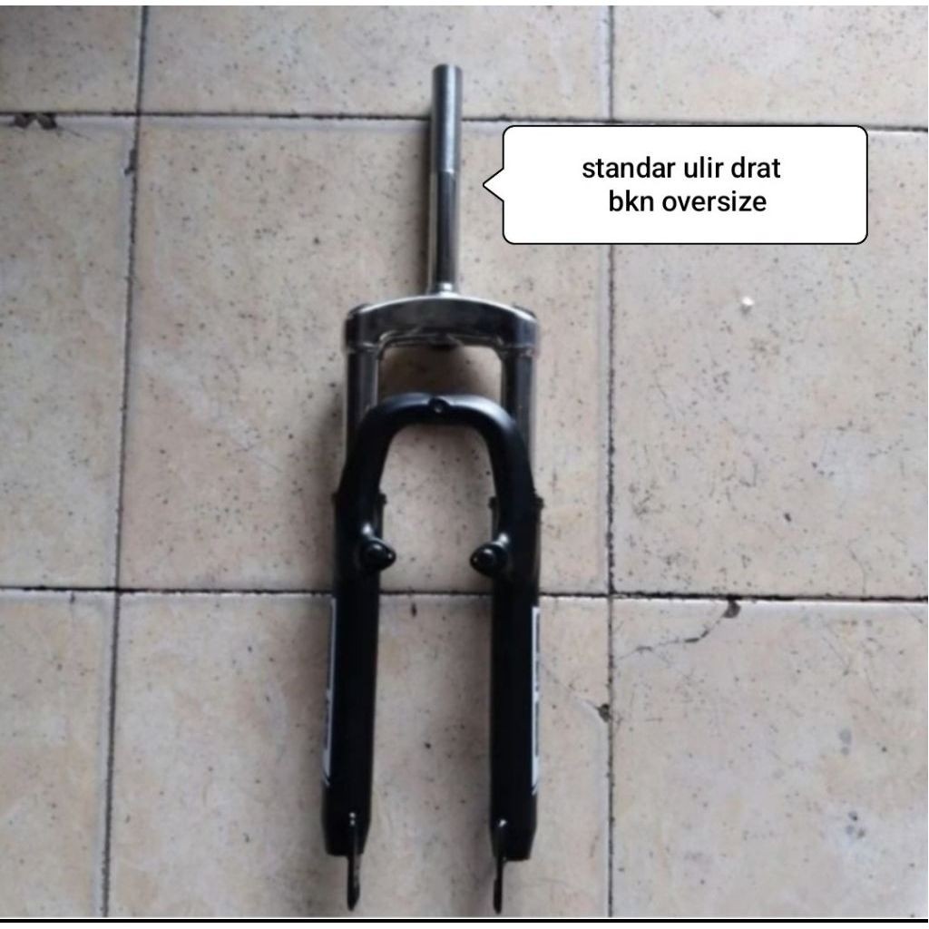 fork 26 MTB shockbreaker depan sepeda EVO travel 100 T100 mm standar 25.4 insert 22.2 ulir drat fede