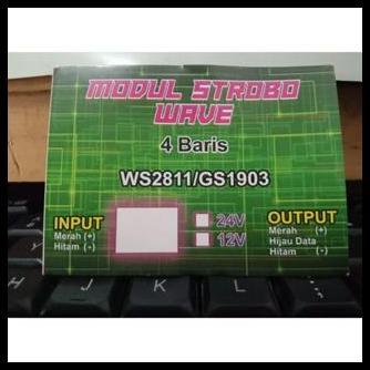 DISKON MODUL STROBO 4 BARIS MODE WAVE KENDARAAN CAR MOBIL DAN TRUK 