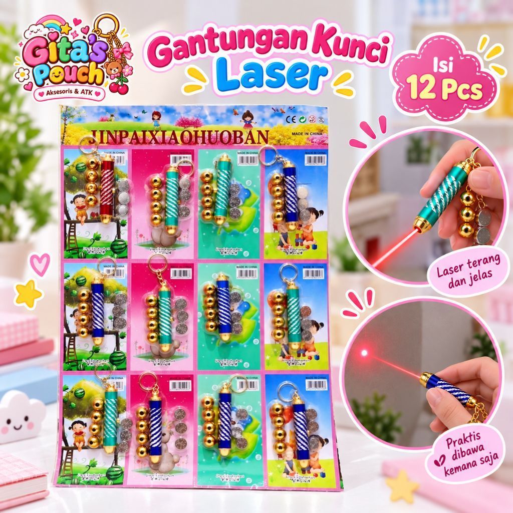 Senter Laser Isi 12 Pcs Senter Mainan Jadul Anak Laser Merah