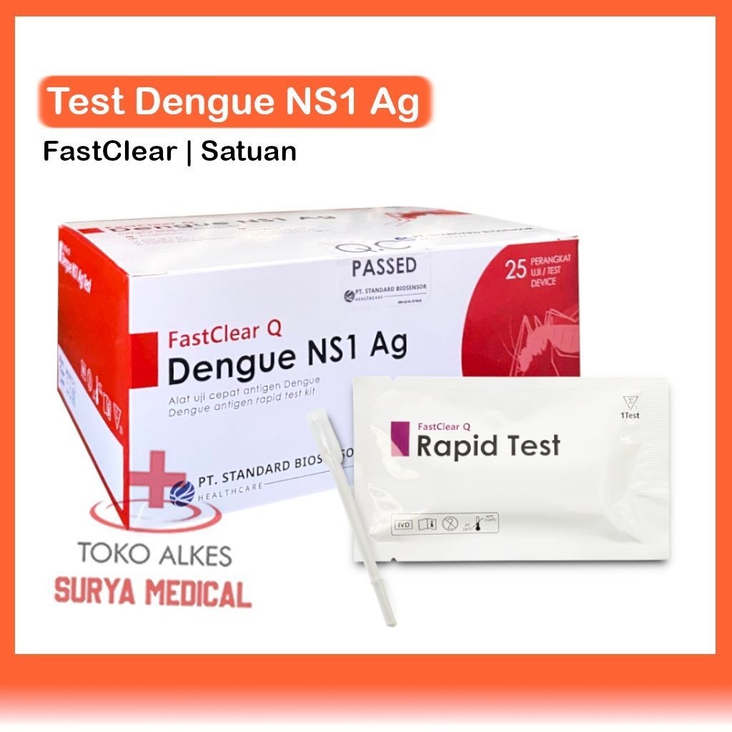 Alat Cek Mandiri Antigen Demam Berdarah FastClear Q Dengue NS1 Ag Ecer/Pcs