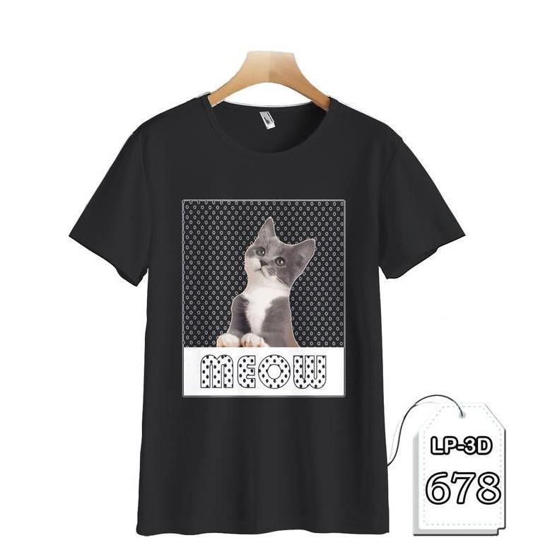 DB79 - Kaos Kucing Lucu 3D Baju Anak gambar Kucing Lucu Trendy #LP3D-678 Fashion