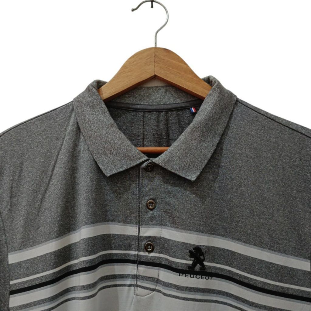 (DR.347) MILLET GOLF PEUGEOT Kaos olahraga berkerah pria, pakaian olahraga pria atasan pria