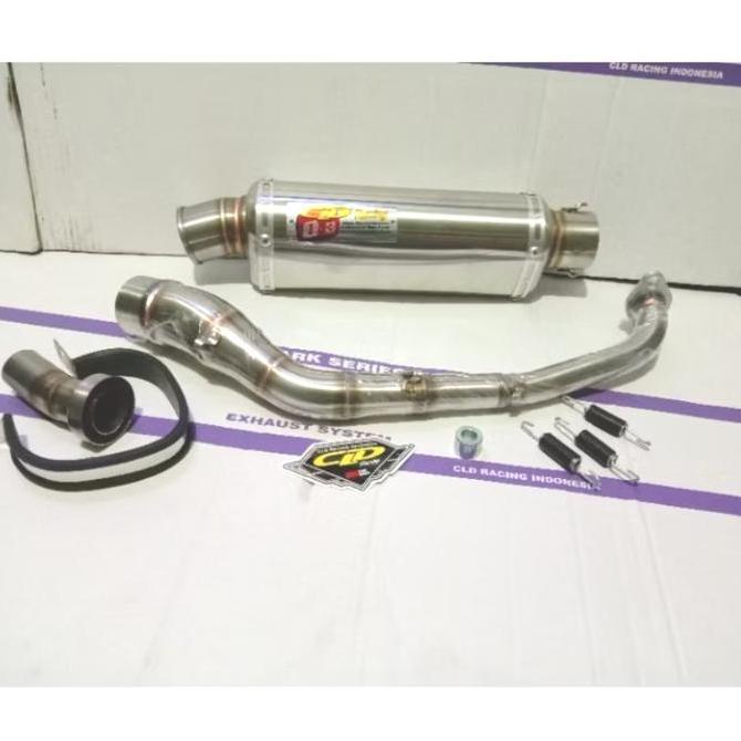 Knalpot CLD Racing type C3 Oval Long inlet 50, Yamaha NMAX, Aerox Old New Original