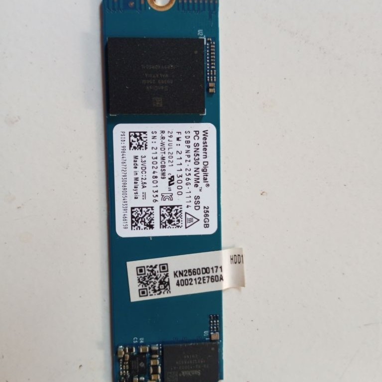 SSD NVme 256GB Western Digital/WD