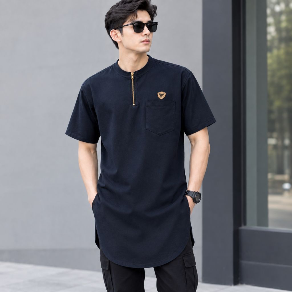 kaos kurta dewasa kaos pakistan zipper combed 24s