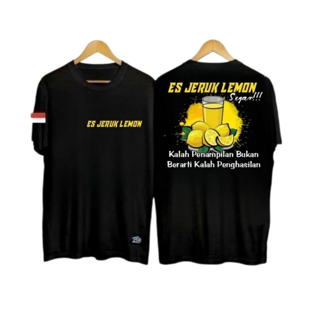 KAOS TSHIRT ES JERUK LEMON SEGER CORAK KUNING