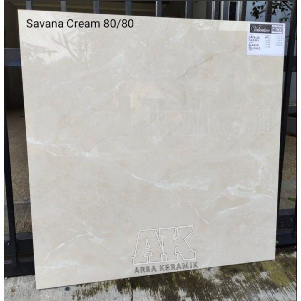 Granit 80x80 Valentino Savana cream | glossy