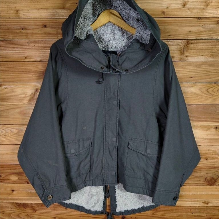 LOUGHTER CLOSET WOMENS M51 FISHTAIL MILITARY JACKET SIZE L, LD 106