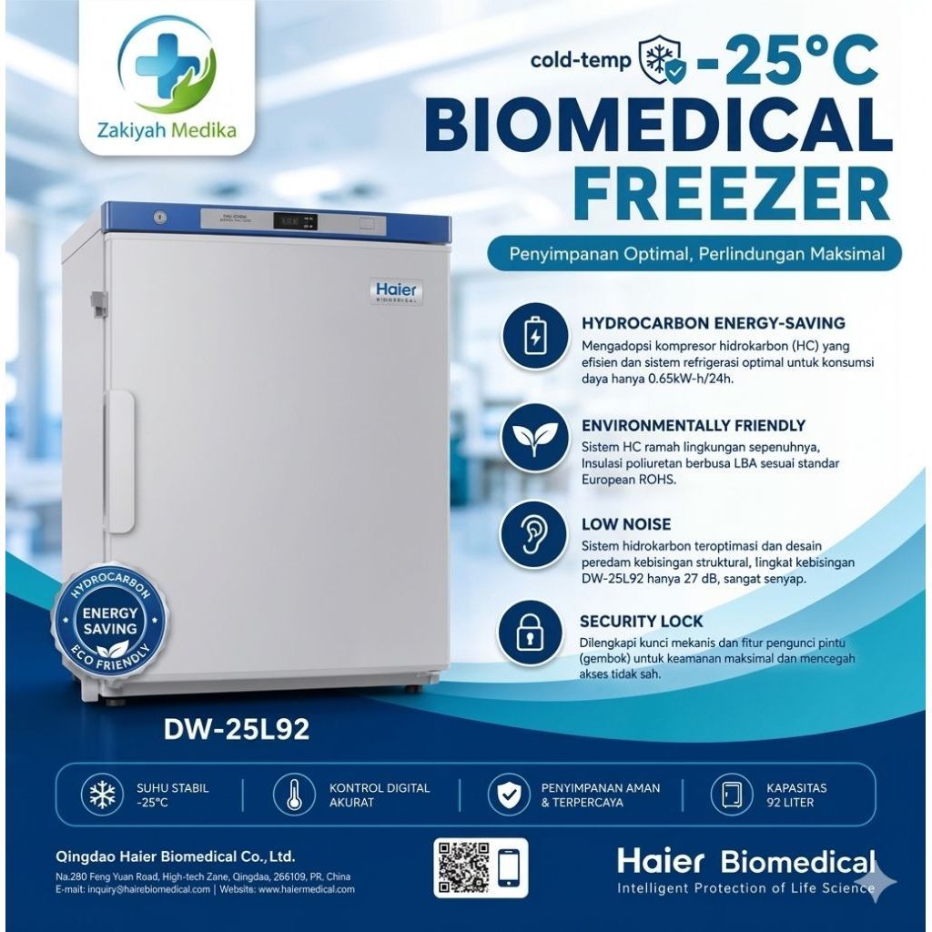 HAIER FREEZER DW-25L92/ BIOMEDICAL FREEZER HAIER