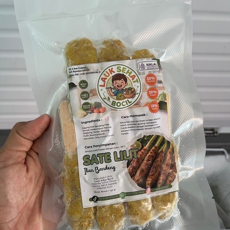 Frozen food homemade Sate Lilit Ikan Bandeng