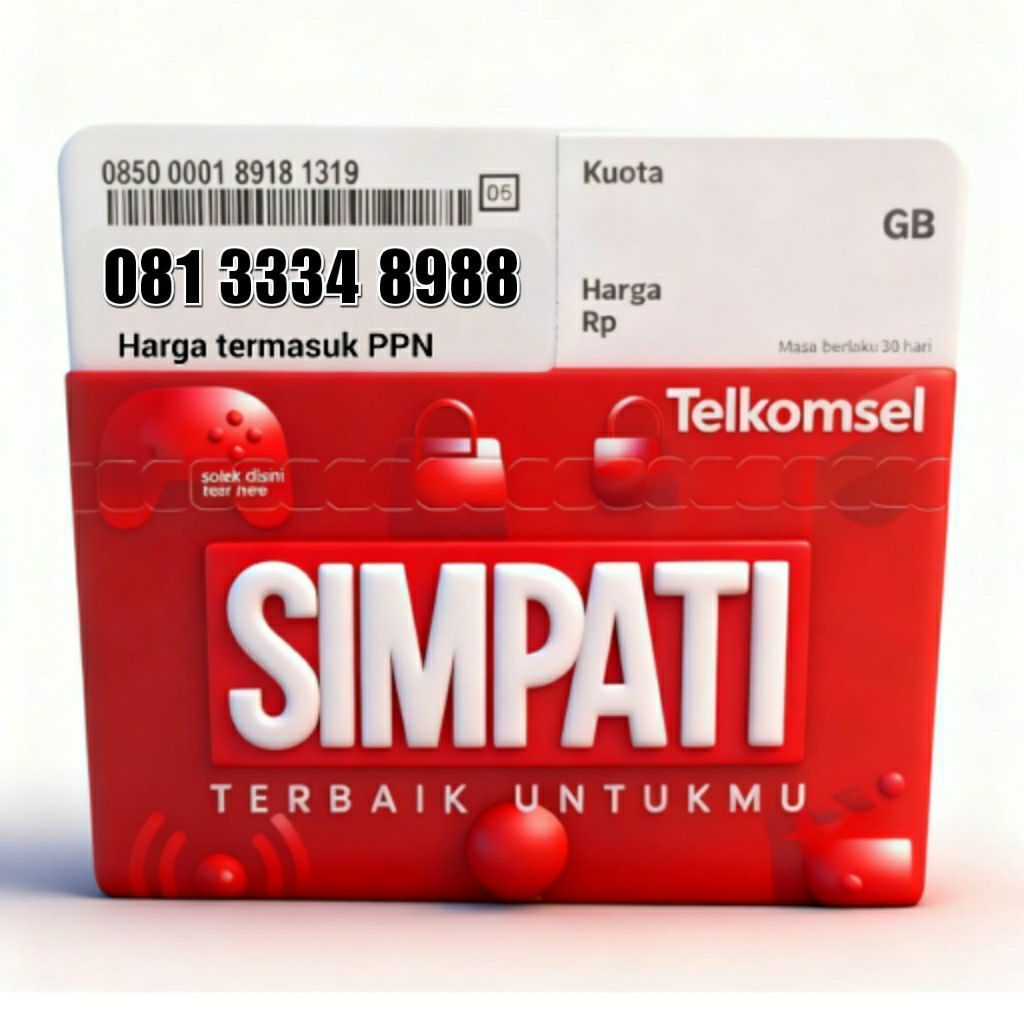 PERDANA TELKOMSEL SIMPATI 11 DIGIT NOMOR CANTIK NOMOR PILIHAN 3334 8988