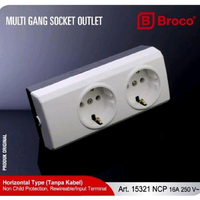 Stop Kontak Broco 1 2 3 4 5 6 Lubang Colokan Listrik Terminal Broco SNI