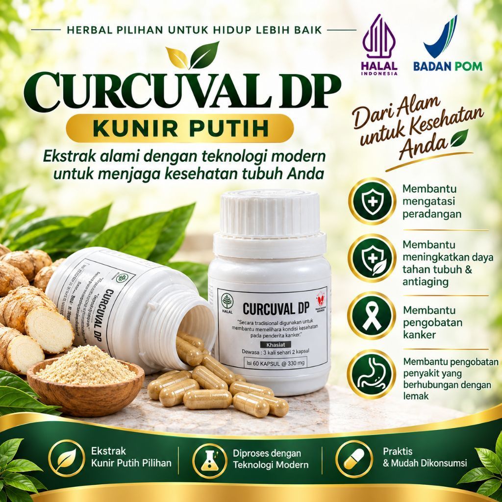 Kunir Putih Prof Dwiyati CURCUVAL DP Windra Mekar isi 60 kapsul [ ORIGINAL ]