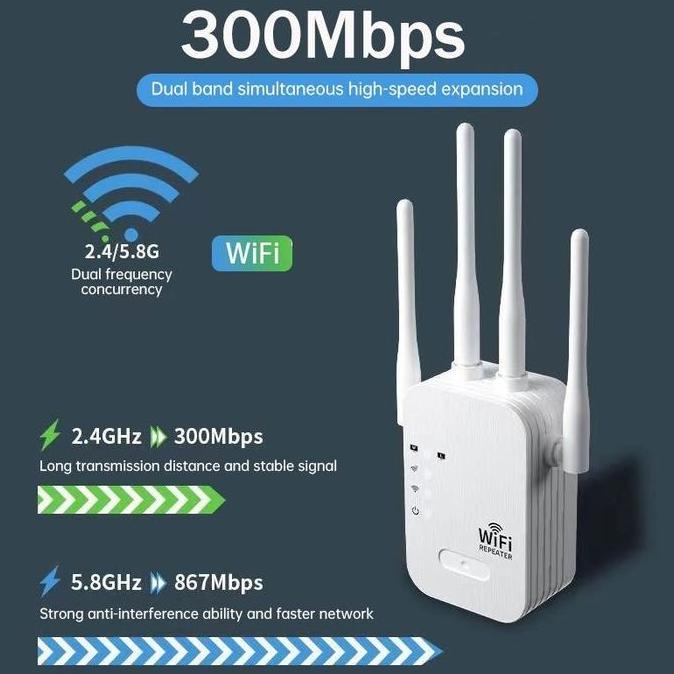 Terbaik Wifi Repeater 300m Wifi Wireless Range Extender Router Sinyal Amplifier Signal Booster Terim