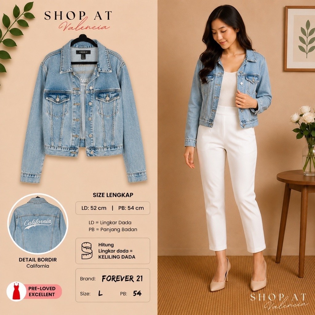 Jacket jeans forever 21 preloved