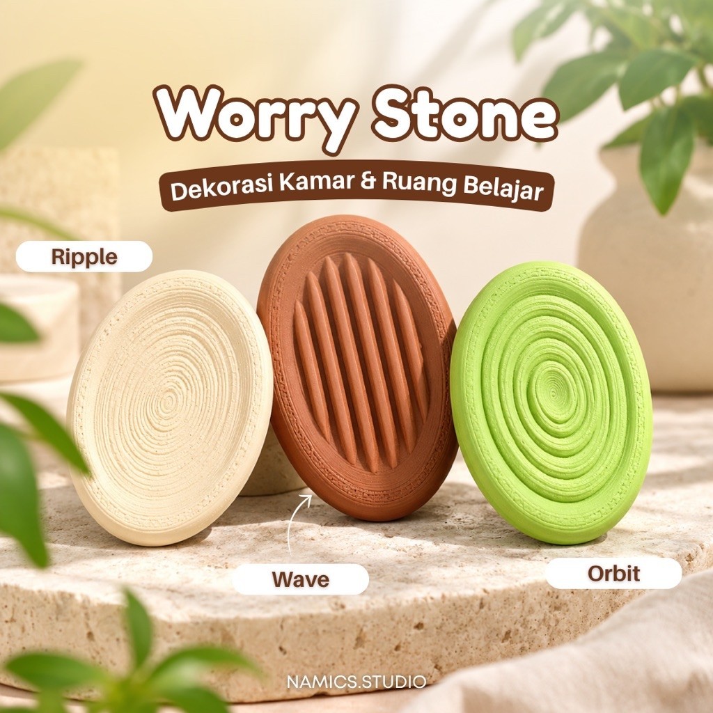 WORRY-STONE SERIES | 3D Printed, Anxiety Toys, Fidget Toys, Stress Relief, Worry Stone