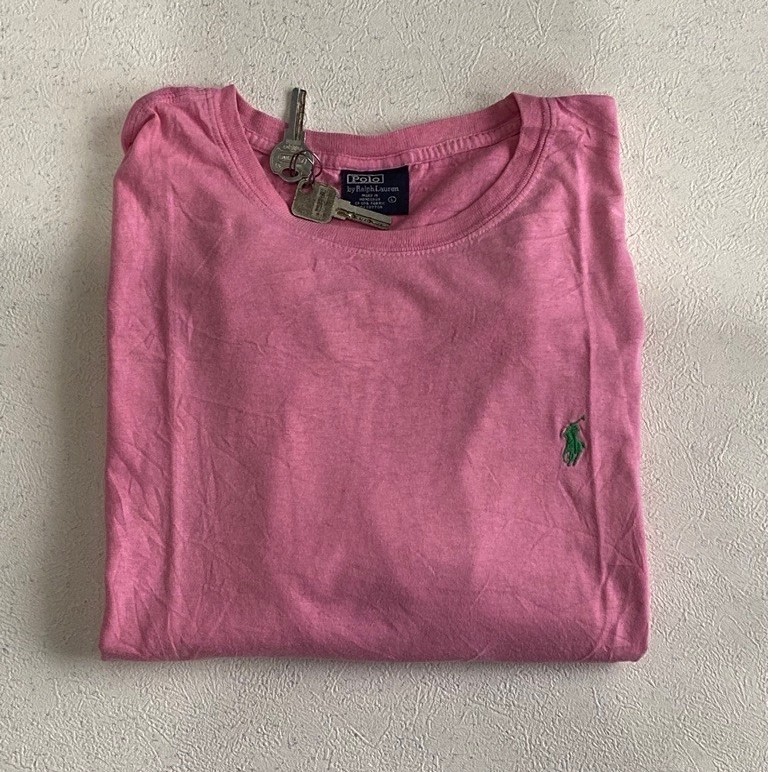 vintage 90s polo ralph lauren basic logo pink
