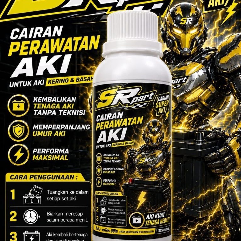 Air Aki SR Part Aki Untuk Aki Kering & Basah