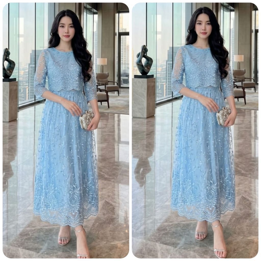 LONG DRESS BRUKAT TILE