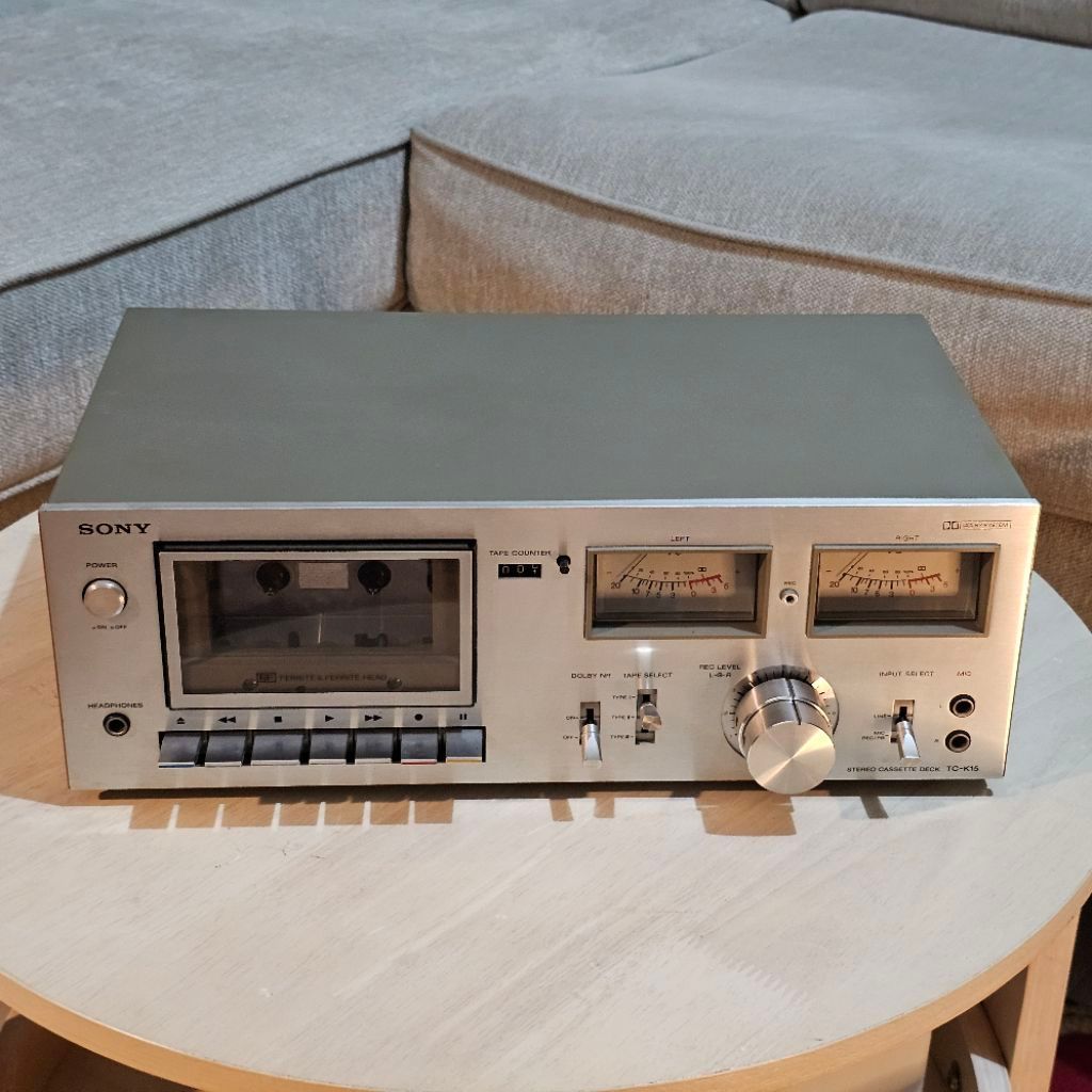 Tape Deck Sony TC-K15 Mulus Stereo cassette deck player pemutar pita Japan