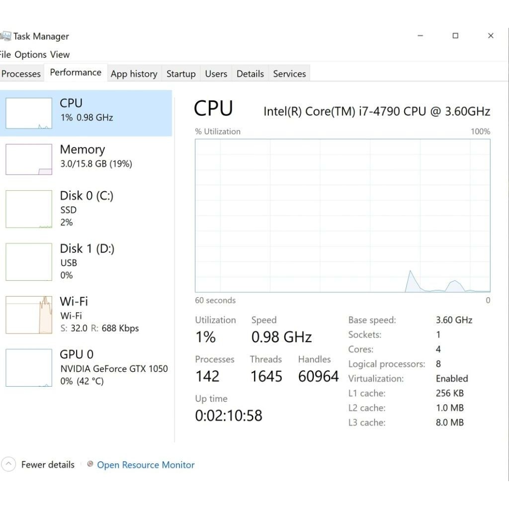 PC gaming core i7 4790 gtx 1050