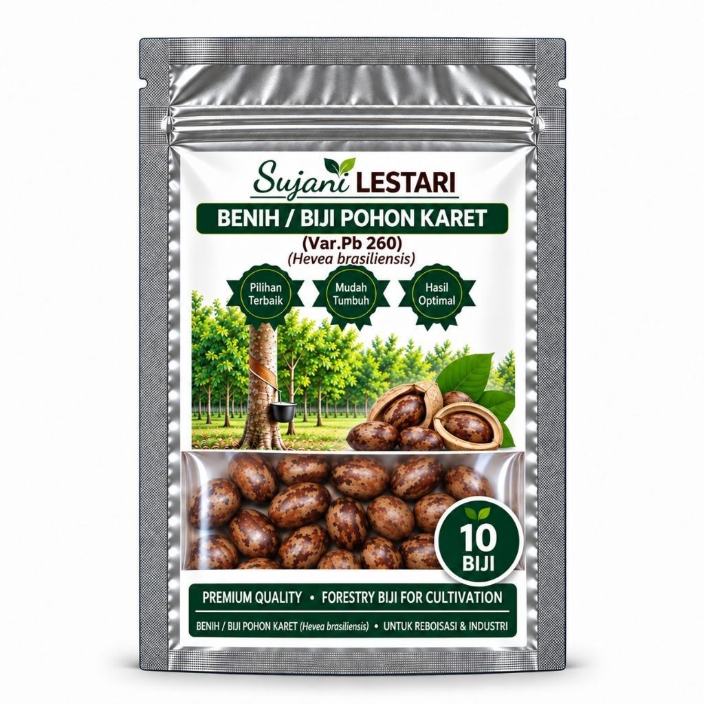 Benih Pohon Karet (Var.Pb 260)|10 Biji,Siap Semai - SUJANI LESTARI