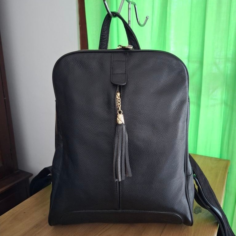 PL TAS RANSEL MUAT LAPTOP KULIT ASLI (BACA DESKRIPSI)