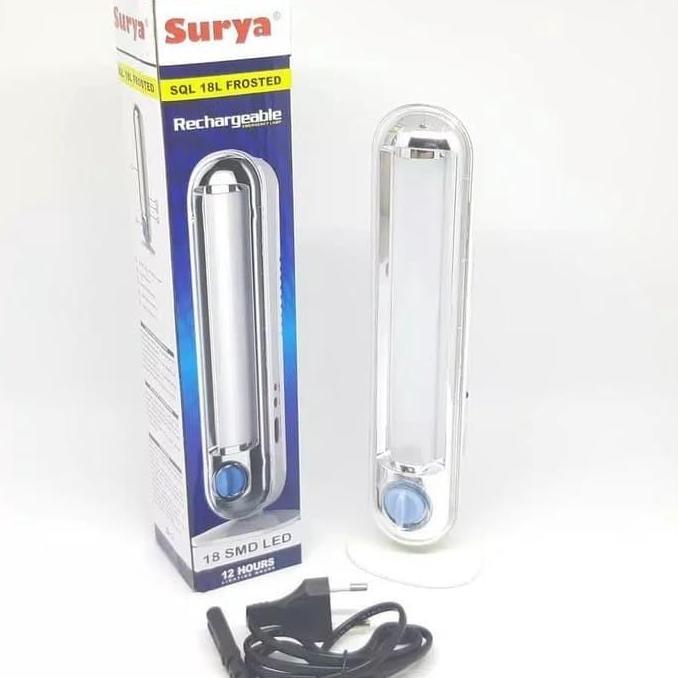 LAMPU EMERGENCY LED SURYA LAMPU DARURAT SENTER CHARGE SQL 18L SQL18L