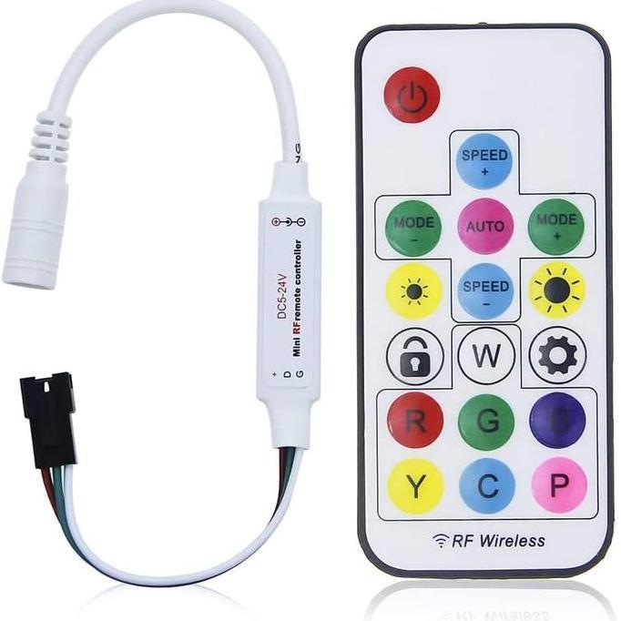 SP104E 17 KEY RF REMOTE LED CONTROLLER DC 5-24V FOR WS2811 WS2812B